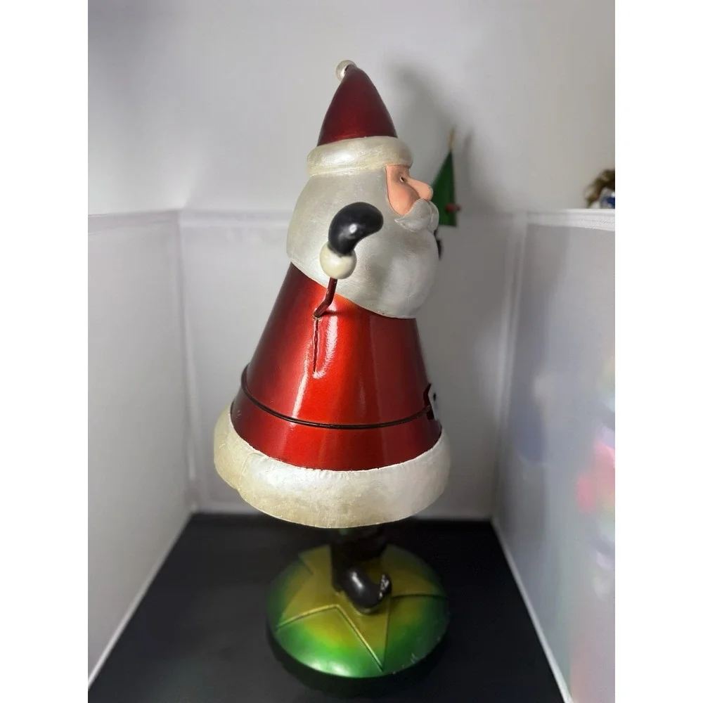 Vintage Style Metal Santa Claus Decor Wobble Bobble Body Collectible Festive 20